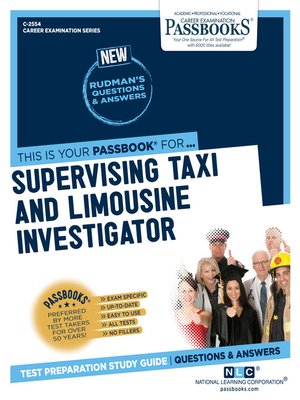 cover image of Supervising Taxi and Limousine Investigator